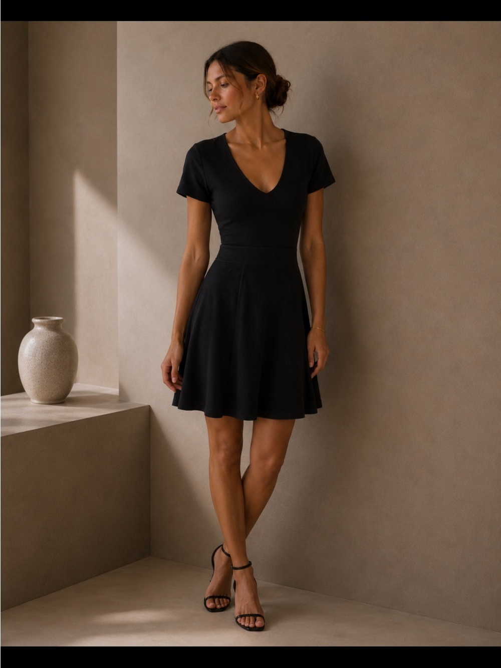 𝅺theory Anderz O Dream Jersey Knit Black Dress Small